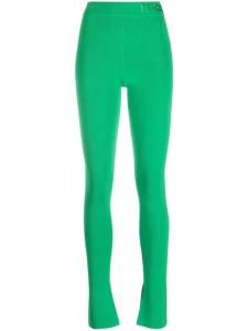 Patrizia Pepe брюки средней посадки с логотипом, зеленый