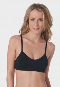 Мягкий женский бюстгальтер Sally без косточек на узких бретелях Sylvia Speidel., черный