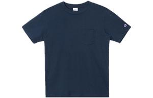 Футболка унисекс темно-синяя Champion, темно-синий