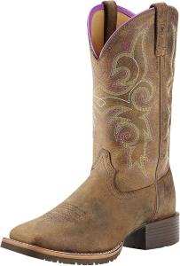 Женские вестерн-казачьи сапоги Ariat с носком D, универсальный размер, Distressed Brown/Hot Leaf