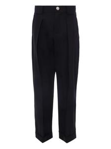 Плиссированные брюки строгого покроя Balmain Kids, черный