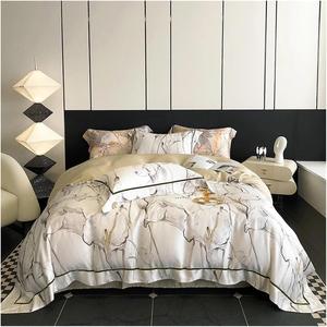 YUSIWOAL Комплект постельного белья из натурального эвкалипта 1000TC с цветочным принтом