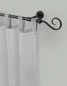 Карниз GARESA "КРОКУР", 1 направляющая, желаемая длина, комплект для штор, выдвижной, настенный монтаж, спираль, без колец 220 см, Ø16мм, черный