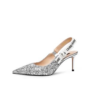 JOOC Стройные каблуки на высоком каблуке 7 см женские серебристые - Future Silver, цвет Future Silver[Heel Height 7CM]