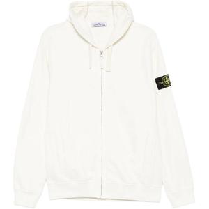 Толстовка с молнией и нашивкой с логотипом STONE ISLAND, белый