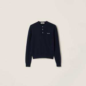 Кашемировый свитер MIU MIU, темно-синий