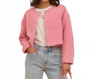 Короткий жакет из букле розового цвета ESQUALO