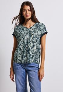 Футболка Street One Print T-shirt, Blau/Blue