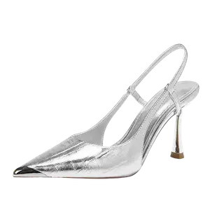 PARK DANCE Женские туфли на высоком каблуке черно-серебристые, цвет Silver