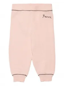 Брюки с вышитым логотипом Marni Kids, розовый