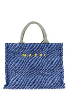 Сумка из рафии Marni, синий