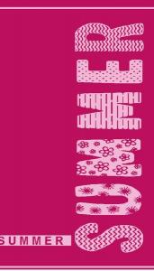 Пляжное полотенце Phlox SummerFuchsia, 90x160x30 см, розовый