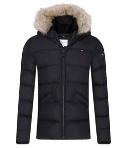 Куртка Tommy Hilfiger с мехом на капюшоне, черный