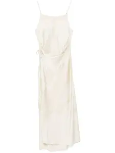 Атласное платье миди Feng Chen Wang, белый