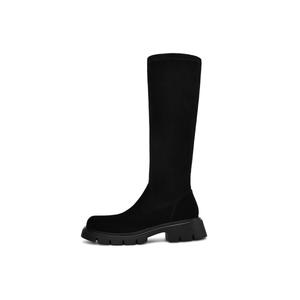 Сапоги женские черные, высота 4 см BOERDIQI, Black