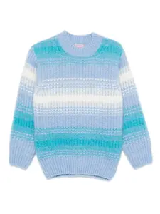 Полосатый свитер с круглым вырезом KENZO, синий