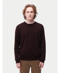 Мужской базовый кашемировый свитер с круглым вырезом Gobi Cashmere, Brown-coffee bean