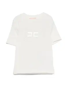 Футболка с логотипом Elisabetta Franchi La Mia Bambina, белый