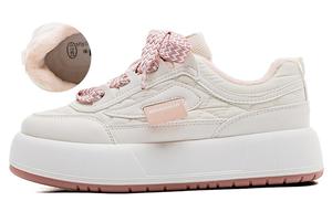 WARRIOR Термические низкие скейтерские кроссовки для женщин бело-розовые, цвет White Pink