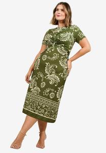 Платье из джерси PLUS SIZE FIT MIXED UNDERBUST Lipsy, зеленый