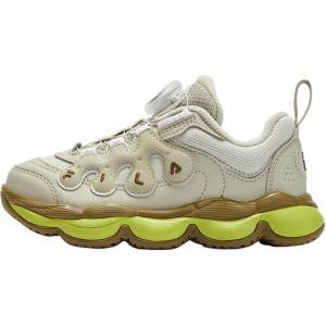 FILA KIDS Боа нескользящие устойчивые к истиранию низкие детские баскетбольные кроссовки ecru для детей от 3 до 7 лет