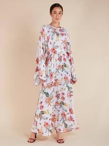 Макси-платье с принтом орхидеи Aab, разноцветный