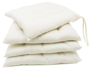 Подушка для стульев Zollner 00000053 4 шт, 40x3x40 см, кремовый