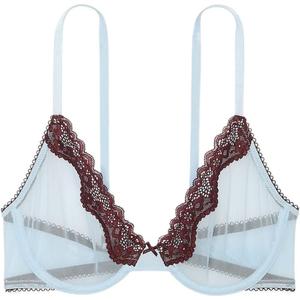 Victoria's Secret Бюстгальтер Tease 24 Big Show Collection Women's Light Aqua Blue Brown