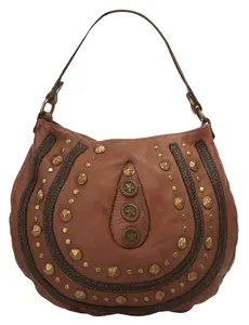 Сумка через плечо Samantha Look, натуральная кожа, производство Италия, цвет Cognac