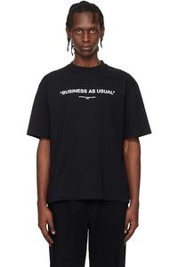 Off-White Черная футболка для скейтбординга с деловой цитатой