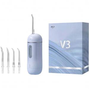 Портативный ирригатор для полости рта домашний прибор для чистки зубов с водяным флоссером для ортодонтического использования V3 BAIR, синий