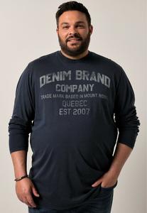 Топ Men Plus LANGARM BRUSTPRINT VINTAGE LOOK, Navy Blue/Dark Blue