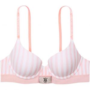 Женский бюстгальтер в розово-белую полоску Pink White Stripes Victoria's Secret, розовый