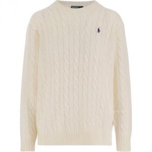 Свитер с вышитым логотипом Polo Ralph Lauren, белый