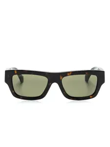 Солнцезащитные очки в прямоугольной оправе Gucci Eyewear, коричневый