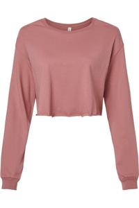 BELLA + CANVAS FWD модная женская укороченная футболка с длинным рукавом, цвет mauve