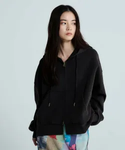 Выберите длину/Толстовка на молнии с эффектом градиента Jeanasis, цвет Other Black (09)