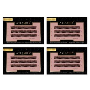 Искусственные ресницы pre cut wimpern bundle Aylashes, mrs right bundle - long (10mm 12mm 14mm 16mm), количество 1 шт.