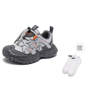 Низкие детские кроссовки для повседневной носки, серые детские HOBIBEAR, серый