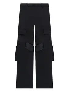 Атласные брюки Courrèges, черный