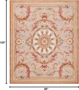 Ковер SAFAVIEH, 244 x 305 см,  Savonnerie Collection, Beige & Gold, ручной работы из традиционной европейской шерсти, идеально для помещений с высокой проходимостью в гостиной, спальне (SAV203A)