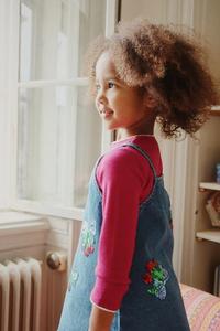 Детское хлопковое платье MAGOT SEQUIN STRAP DRESS GOTS Konges Sløjd, темно-синий