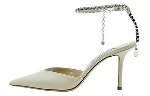 Jimmy Choo Туфли Saeda Slim Heel на высоком каблуке, женские, бежевые