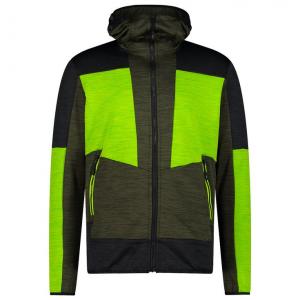 Флисовая мужская куртка с фиксированным капюшоном, цвет: зеленый, масло - 50 Cmp