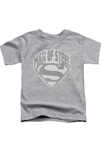 Футболка с коротким рукавом для малышей "Супермен: Человек из стали" со щитом Gildan, Athletic Heather