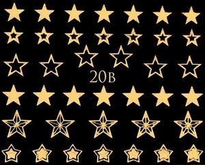 Водные наклейки металлизированные для ногтей - № 20Б., Raisin