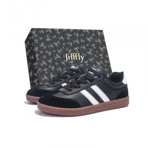 Jifffly Скользоустойчивые, износостойкие, дышащие низкие скейтерские кроссовки унисекс черные, цвет Black