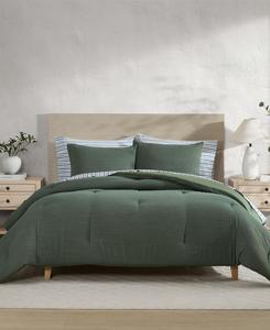 Комплект постельного белья из 3 предметов: жаккардовая ткань елочка и синель, размер Full/Queen Nautica, Garland Green