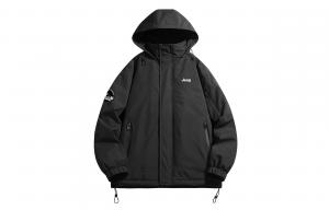 Пуховик Unisex Hooded Thickened Jeep, pure черный