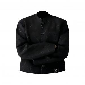 ZIAREL Куртка Unisex черная с отложным воротником в стиле Chanel